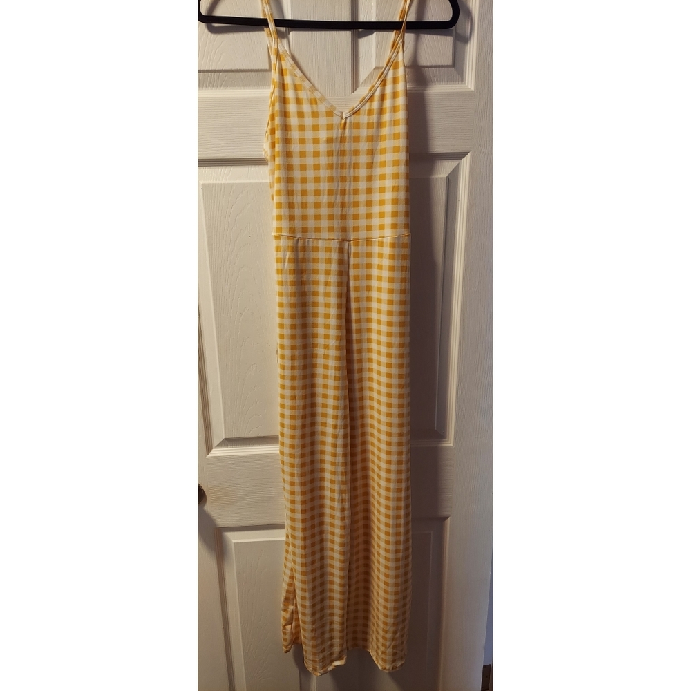 Yellow and White Jumpsuit in a Large